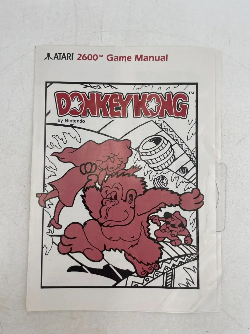 Atari 2600 Donkey Kong Game Manual By Nintendo 1988 Vintage Original